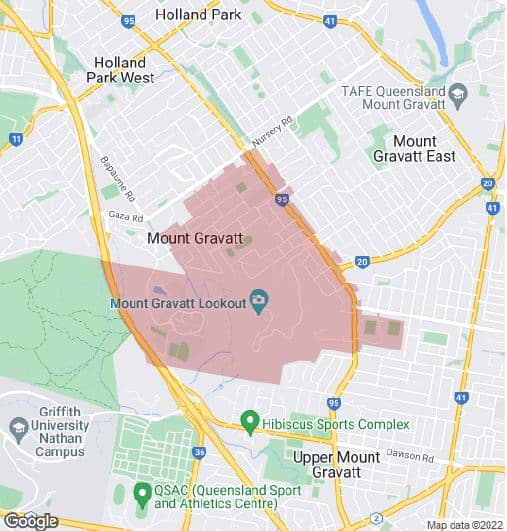 Mount Gravatt 4122 suburb map